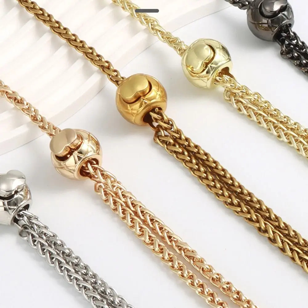Fashion Golden Silvery Metal Bag Chains Replacement Adjustable Shoulder Bag Straps Purse Chain Belt Quake
