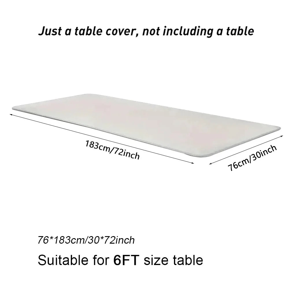 1Pcs Spandex Rectangular Tablecloth Elastic Fitted Stretch Table Cloth Universal 6FT Patio Table Cover Quake grey 6ft