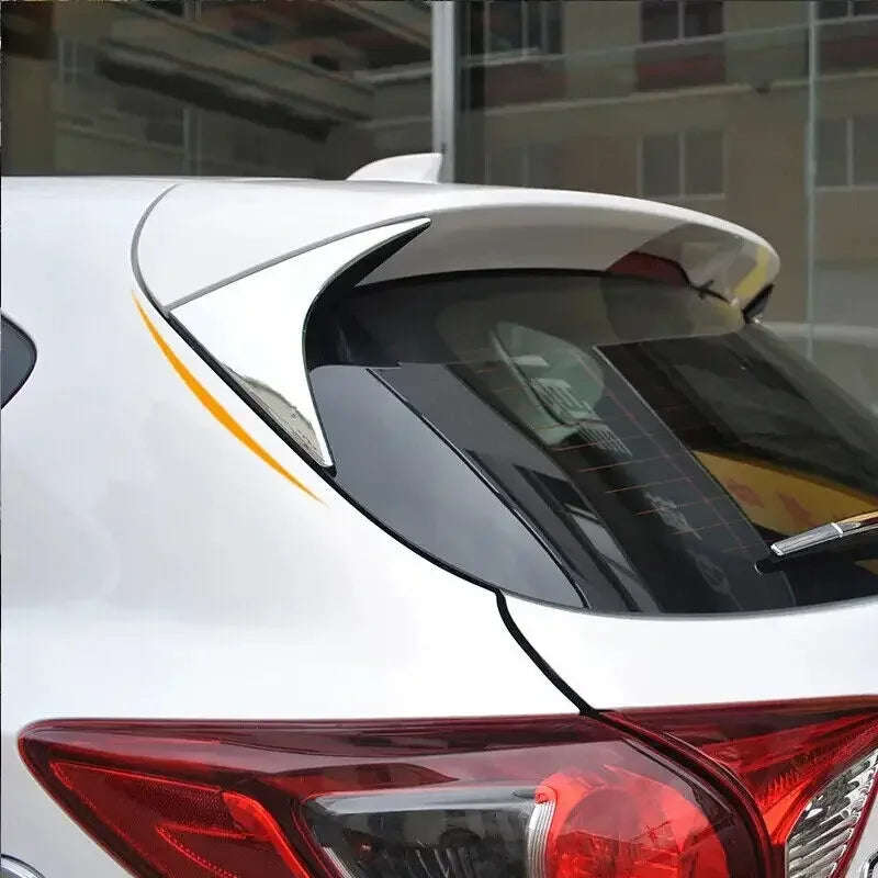 For Mazda CX-5 2012-2016 2Pcs Car Rear Window Spoiler Side Wing Cover Trim ABS Sticker Silver Chrome Decor Body Accessories Auto Quake