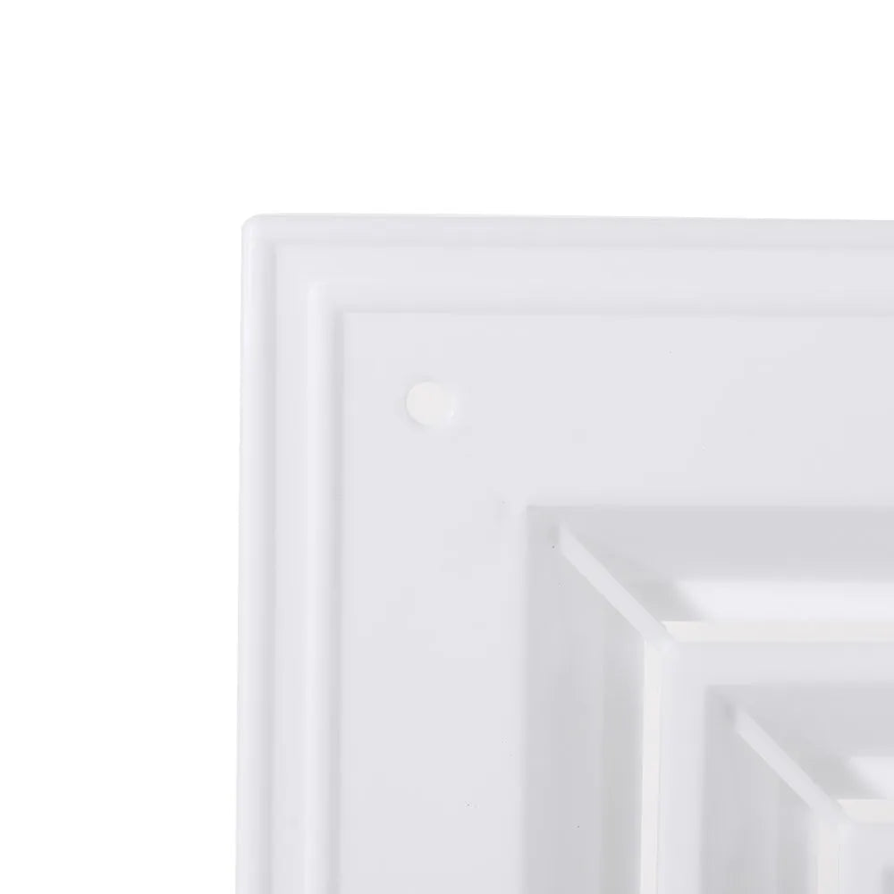 New Plastic Air Vent Grille With Flaps Square Ventilation Cover Silent Operation White Duct Heating Vents Bathroom Quake