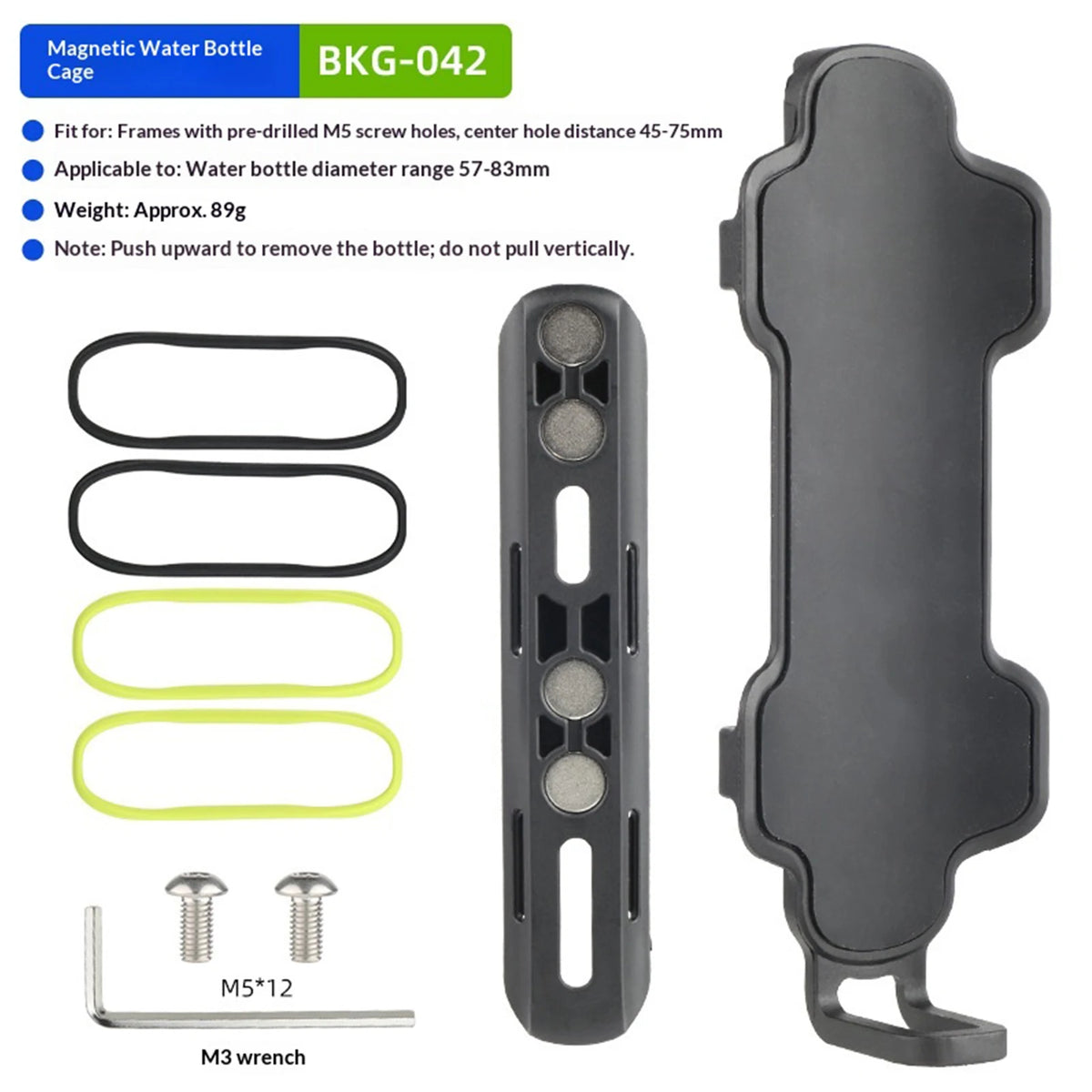 Magnetic Bicycle Kettle Holder Secure Hold Quick-Release Water Cup Holder Reinforced Nylon Bottles Mount For Mountain Road Bikes Quake