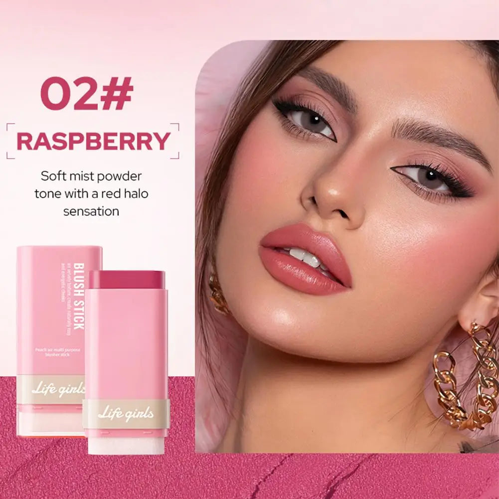 Dual End Blush Stick With Eraser Natural Nude Makeup Highlighter Contour Stick 2 In 1 Cheek And Lip Rouge Cream Quake