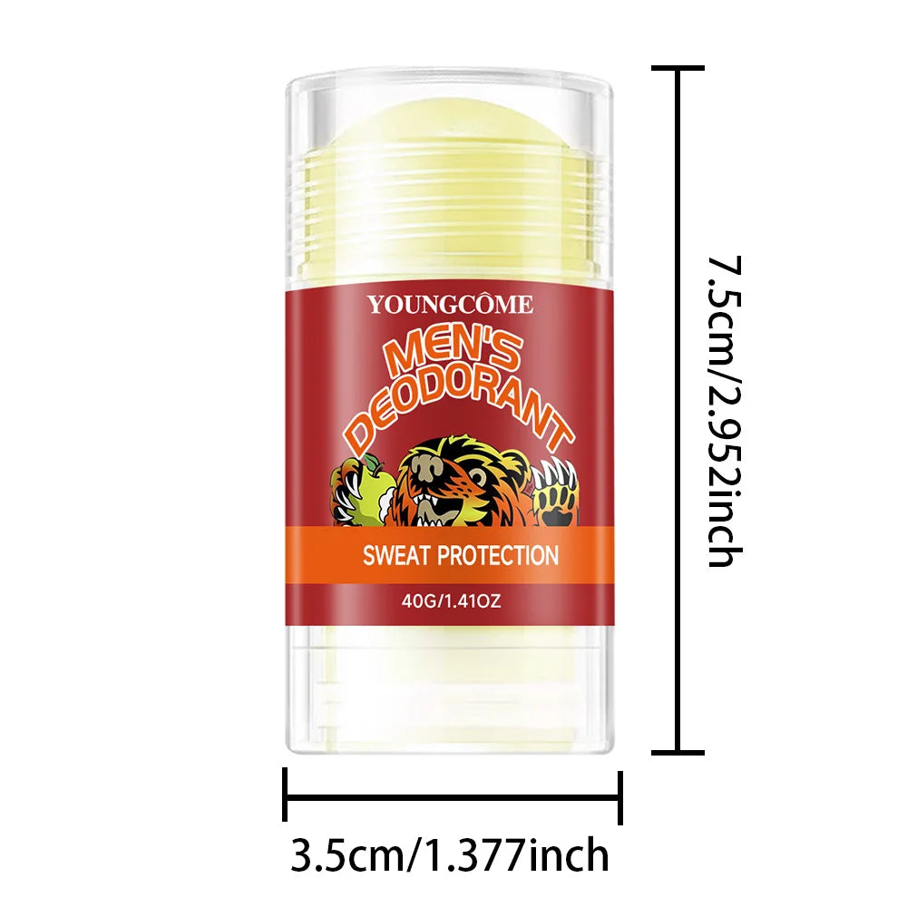 Men's Deodorant Stick Anti Sweating Keep Drying Lasting Fragrance Remove Armpit Odor Underarm Refresh Sticks Fade Body Odor Quake 40g