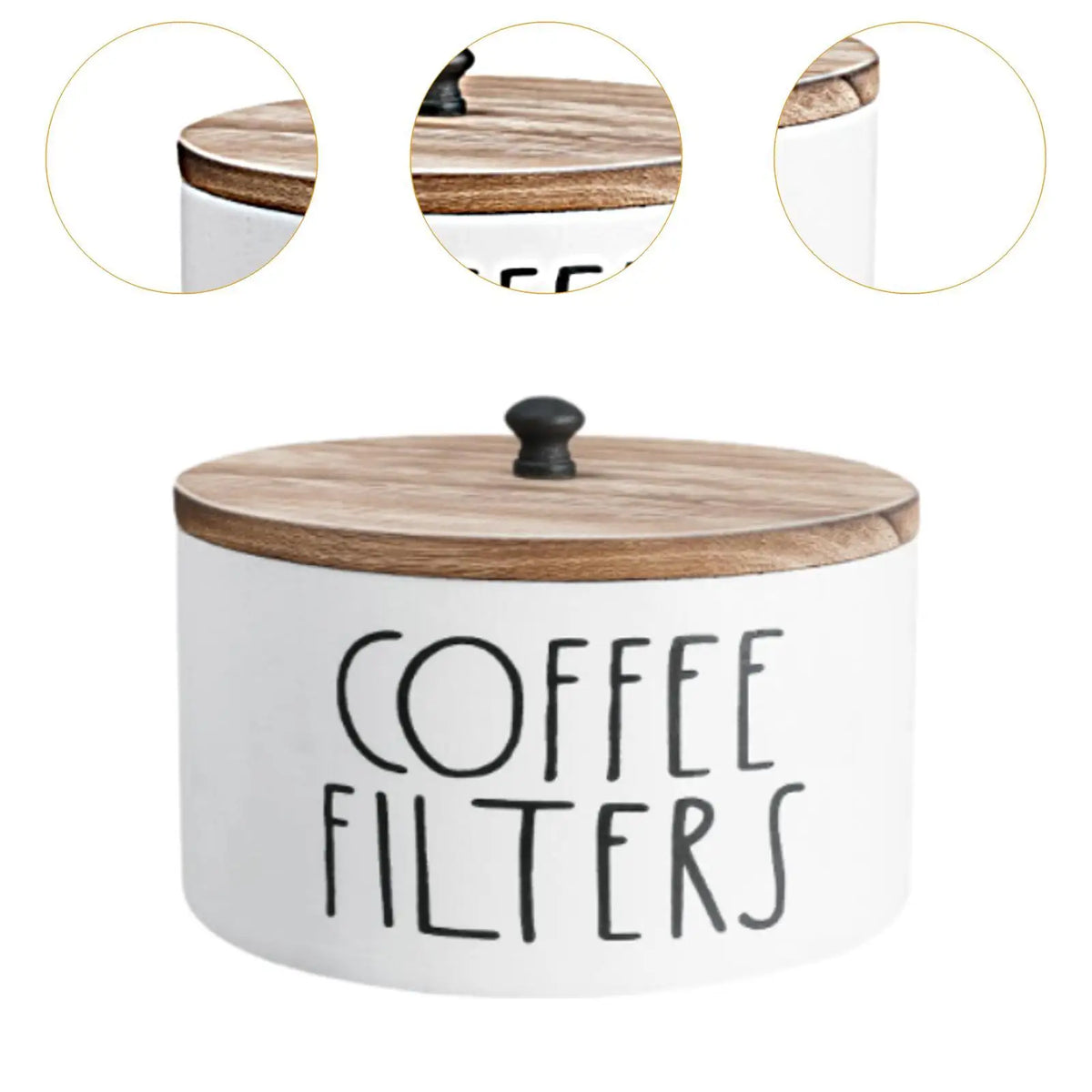 Coffee Filter Holder Decorative Accessories Dustproof Wood Coffee Filter Paper Stand for Hotel Office Travel Dining Coffee Shop Quake