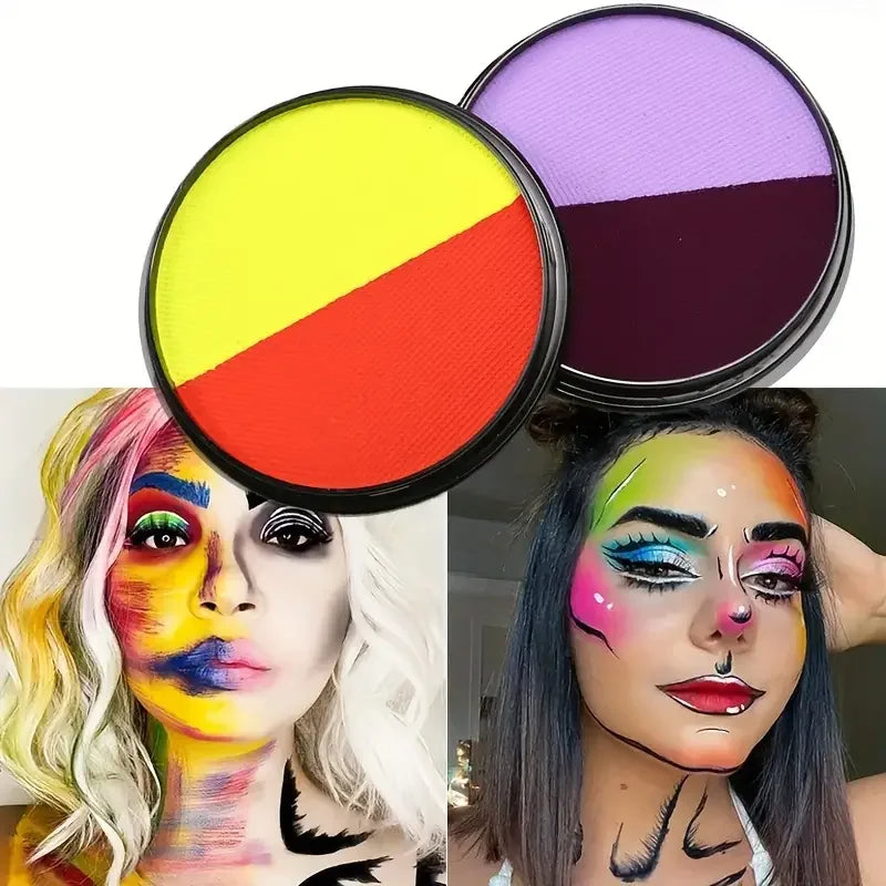 30g Double Color Water Based Body Face Paint DIY Body Painting For Cosplay Festival Opera Halloween Party Face Painting Makeup Quake