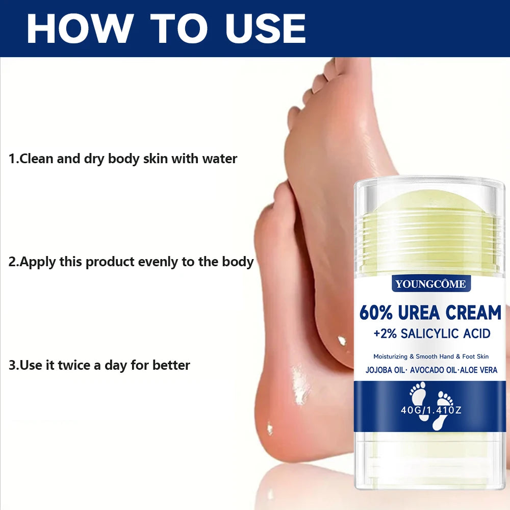 2pcs 60% Urea Foot Cream Deeply moisturizes,soothes andrejuvenates tired feet for ultimate comfort,suitable for all skin types Quake