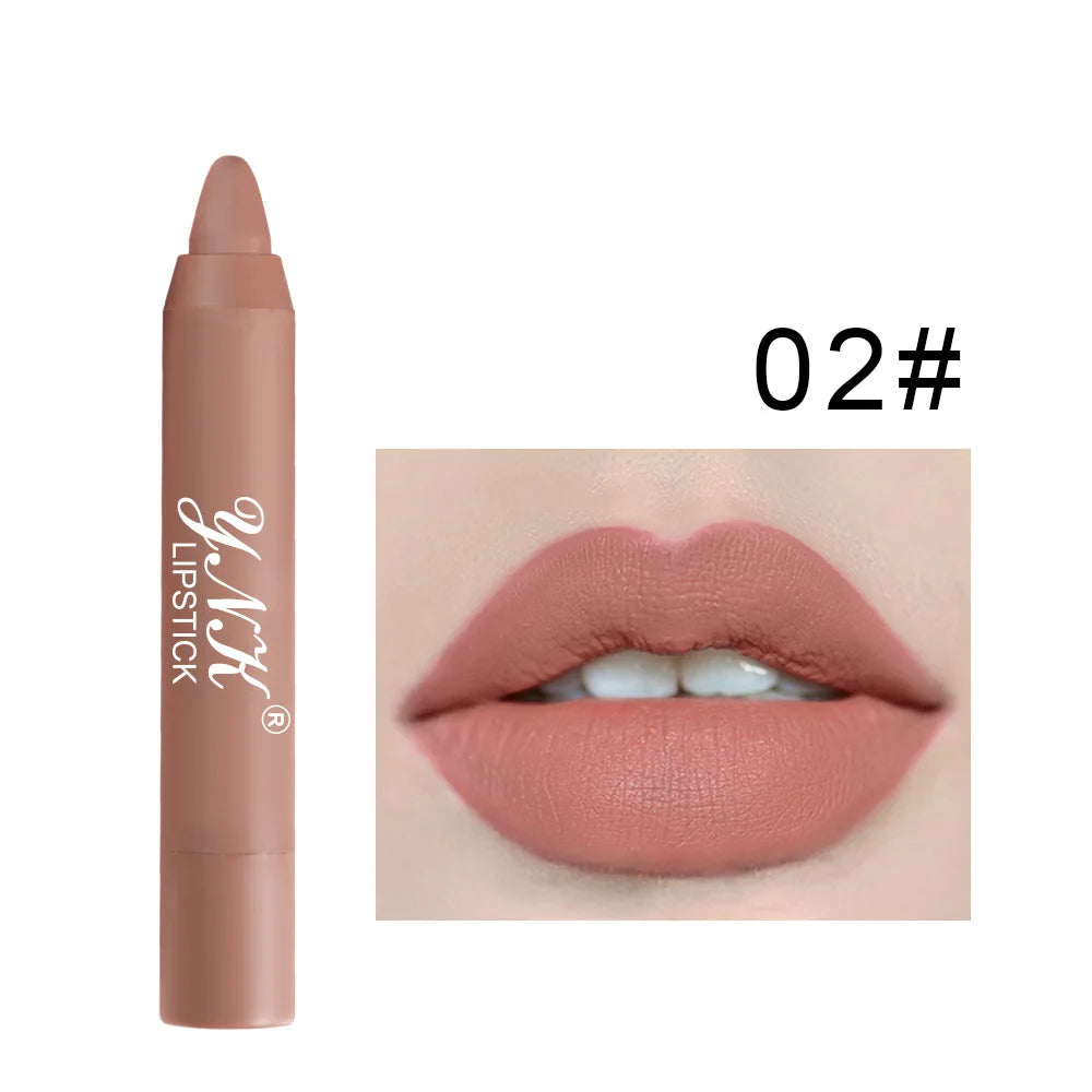 1PC Pink Series Velvet Matte Lipstick Pen Waterproof Long Lasting Red Lipstick Makeup Lip Tint Pen Cosmetic Makeup Quake 02
