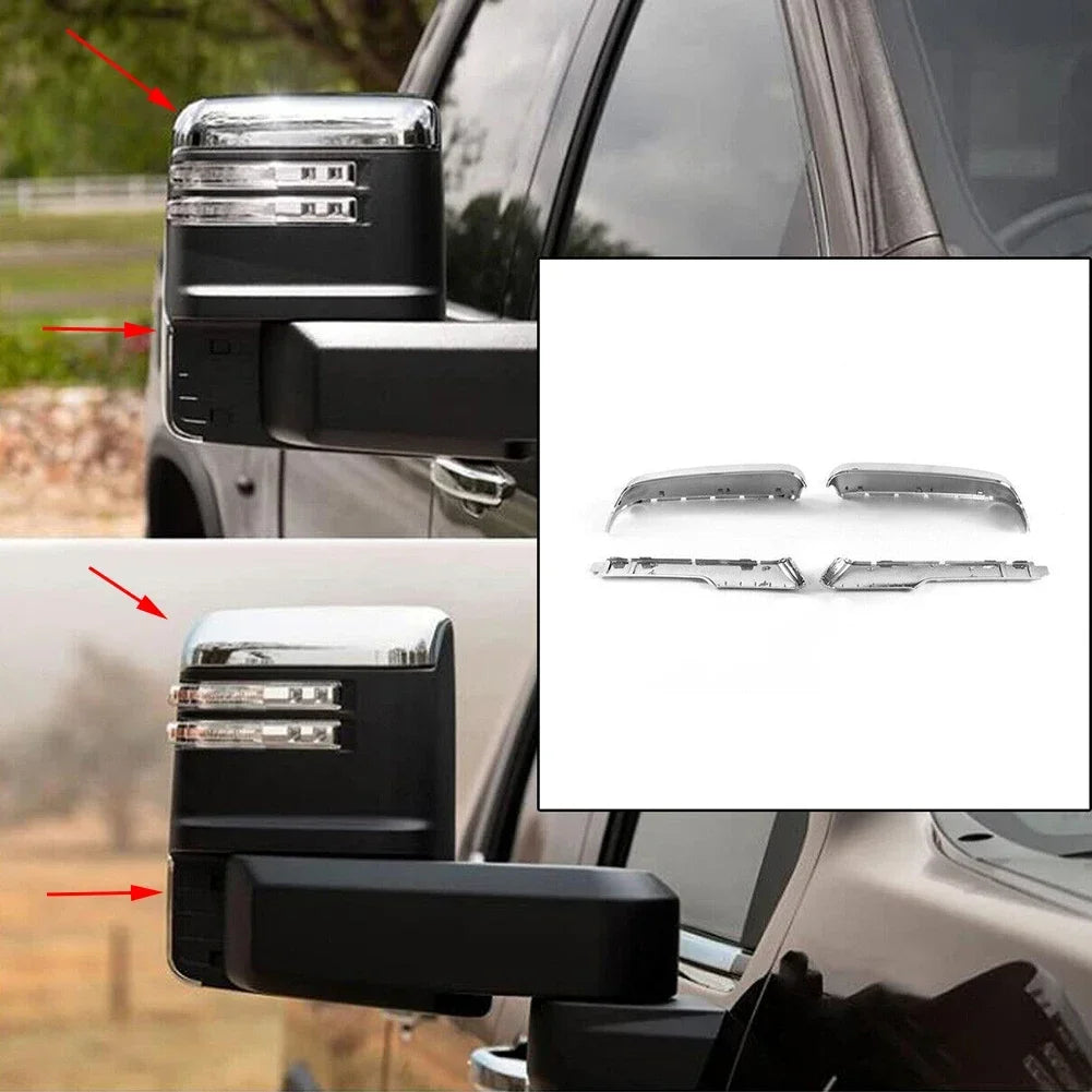For Chevy Silverado GMC Sierra 2500 3500 2020-2023 Car Rearview Side Mirror Cover Wing Cap Exterior Door Rear View Case Trim Quake