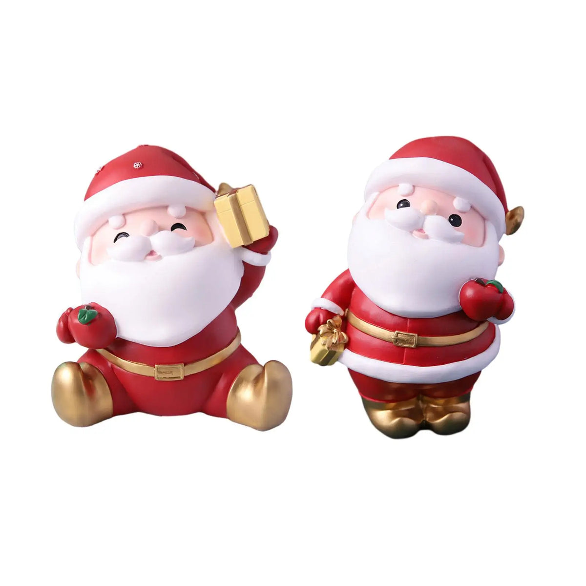 Christmas Decoration Piggy Bank Figurine Xmas Miniature Hand Painted Photo Prop Shelf Sculpture for Christmas Decor Quake