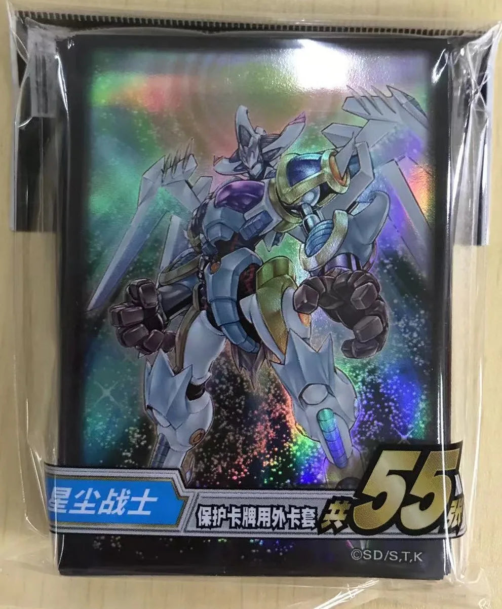 Hot 55PCS Set Yu-Gi-Oh! Stardust Warrior‌ Card Sleeves 63x90mm Official Protective Covers Anime Card Game Gift for Collectors Quake 55pcs