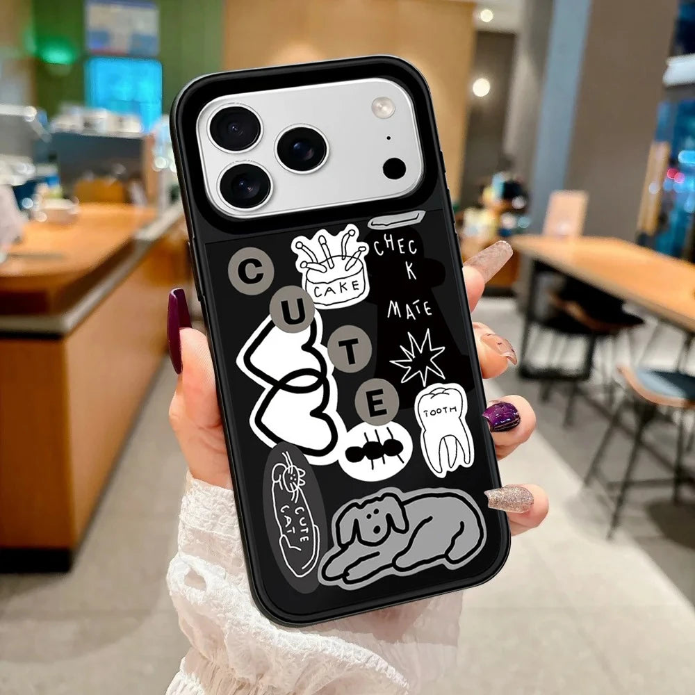 6090494 Mirror Surface Magnetic Phone Case Cover for IPhone 12 13 14 15 16 17 18 Pro Max Case Quake