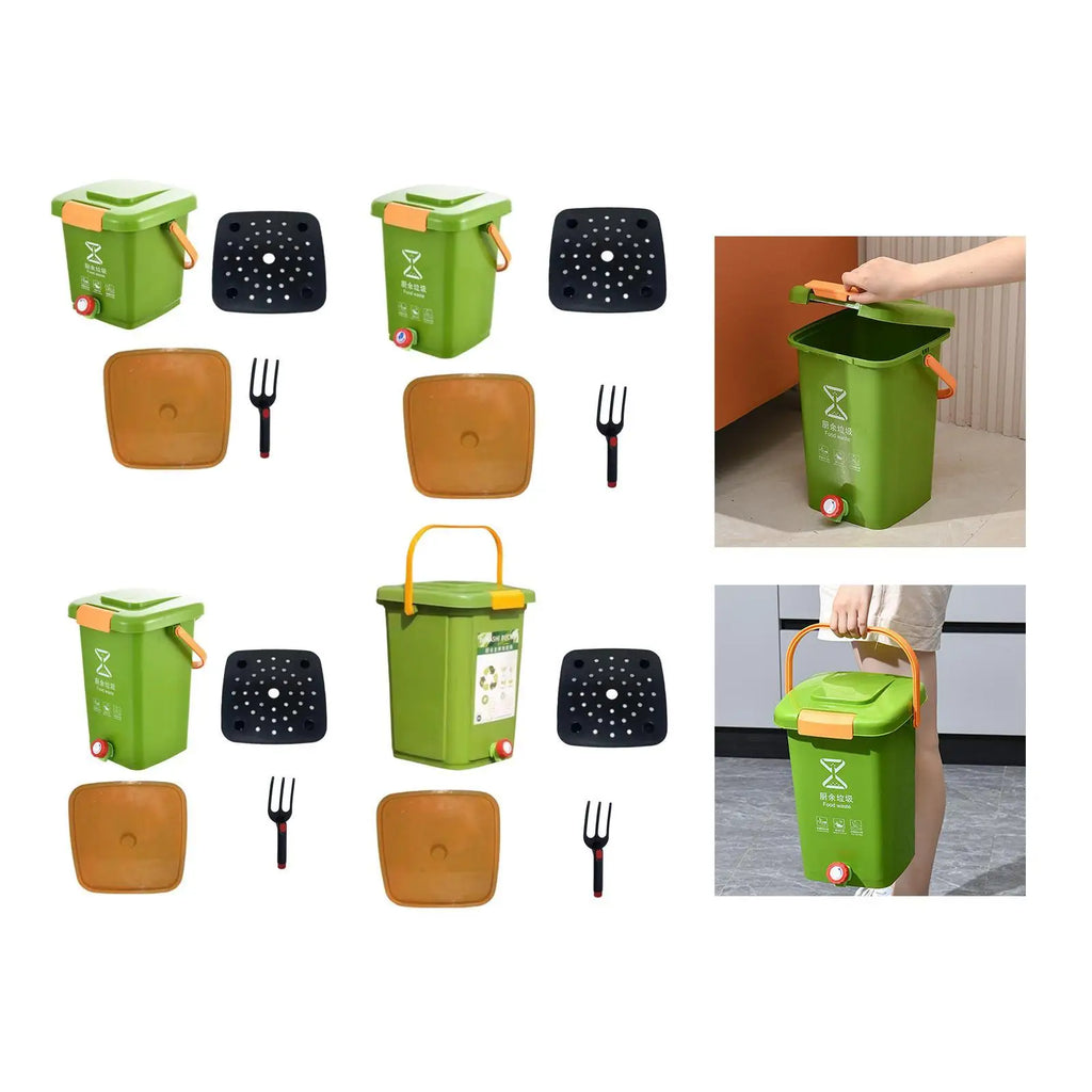 Kitchen Waste Compost Bucket Garbage Can Stronger Load Bearing Multifunction Quake XL