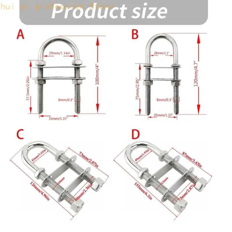 Adjustable Double-Clamp Rigging Clip for Wire Rope 4 Inch H8WE Quake