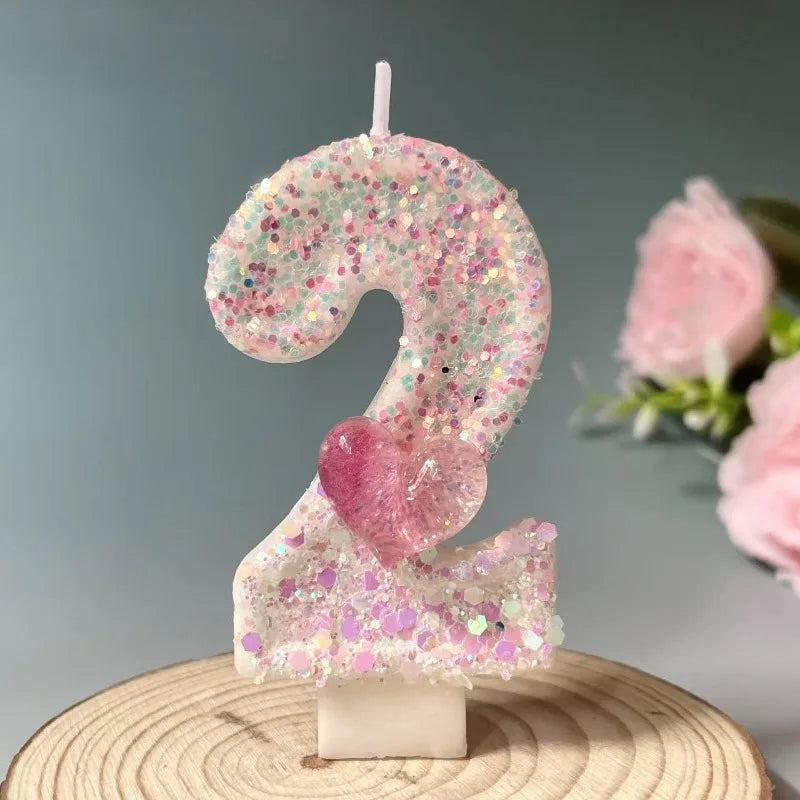 Creative Digital Candles Romantic Love Cute Styling Birthday Cake Candles Quake
