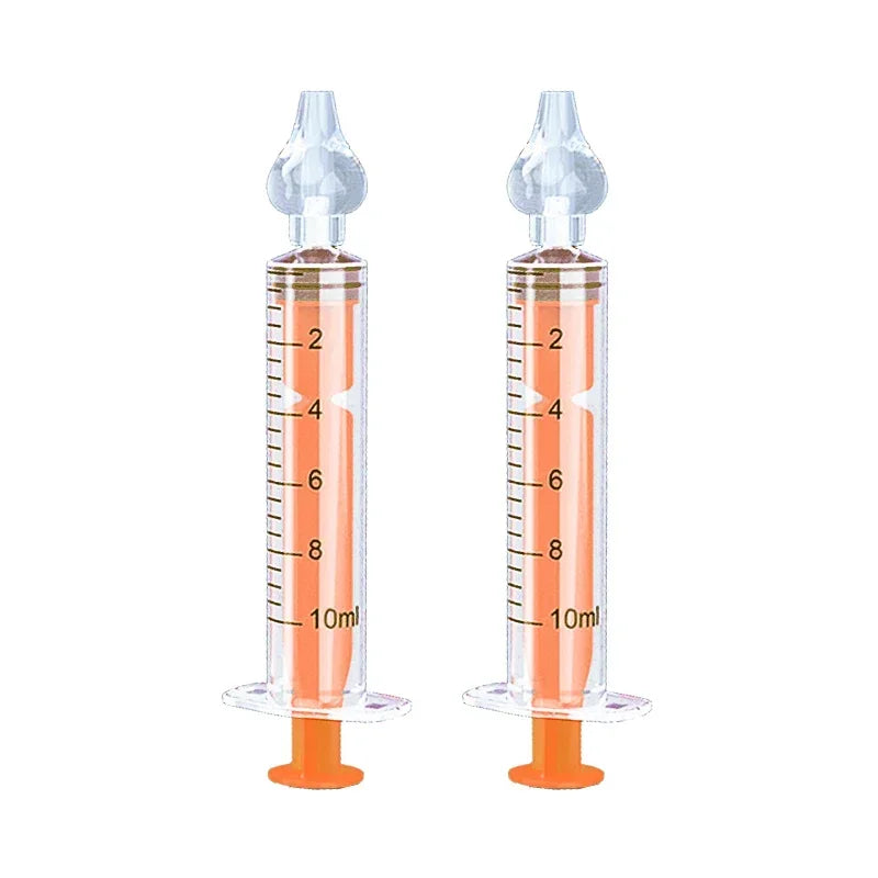 vvocci Lavado Jeringa 10ML/20ML Lavado Nasal Bebe Aspirador Nasal Para Bebe Baby Nasal Aspirator Syringe Baby Nose Cleaner Quake B251 orange 10ml 2pc
