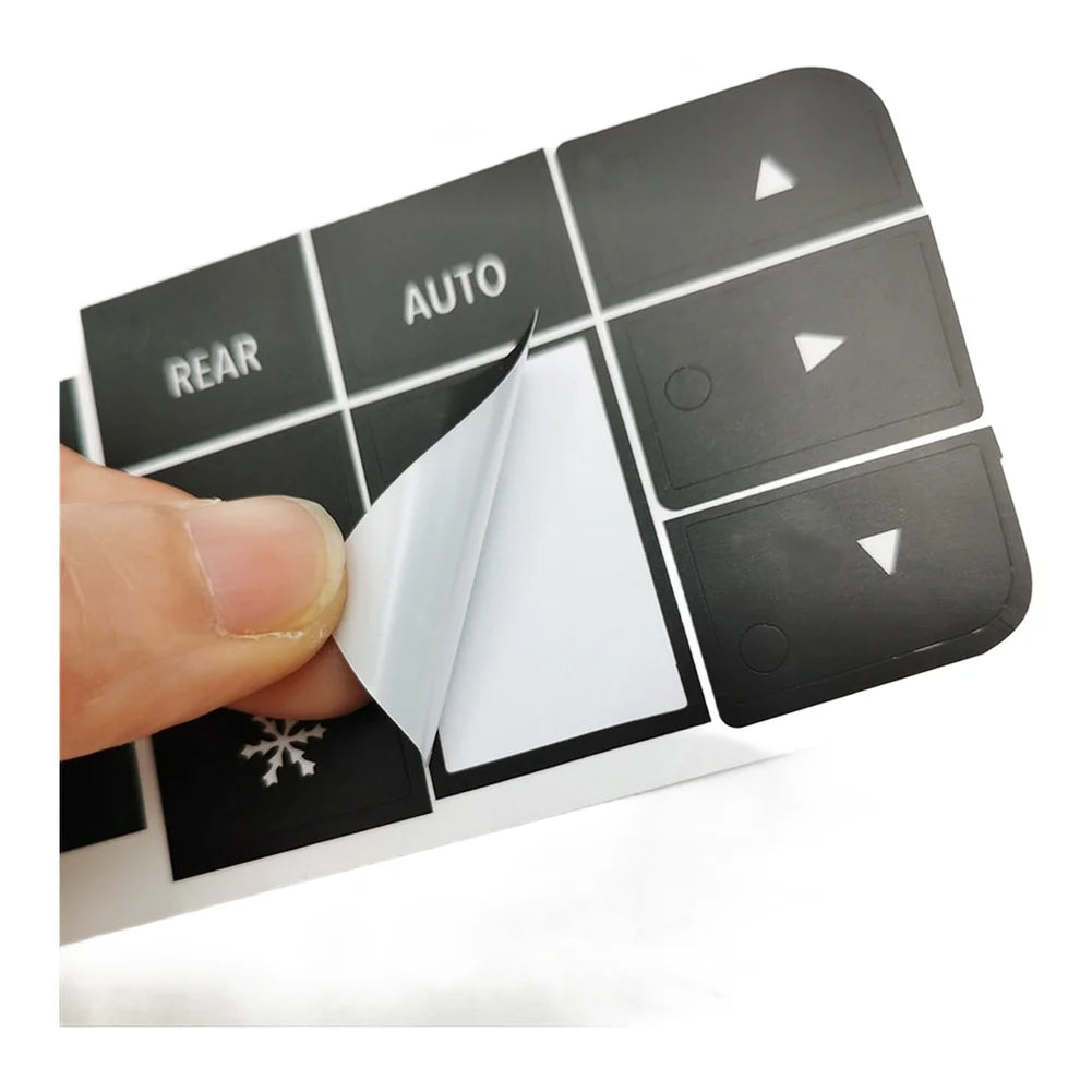 Vinyl HVAC Button Label Decal Compatible with For Maserati and For Granturismo Interior Climate Control Panels Quake