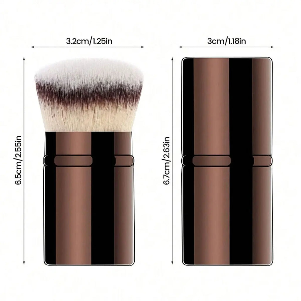 1pcs Retractable Blush Brush Kabuki Foundation Brush Soft Fluffy Powder Contour Makeup Brushes Portable Makeup Tools Quake