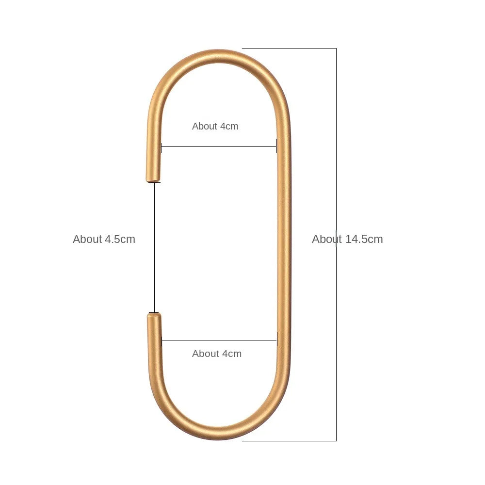 C-Shape Hook 5pcs Hanging Scarf Rack Clothes Bag Hanger Closet Organizer S Shaped Drying Hooks Multifunction Storage Hangers Quake