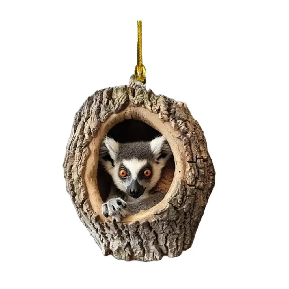 Festive Hanging Pendant Decoration Rustic Forest Christmas Ornaments 2d Acrylic Wildlife Decor for Christmas Tree Seasonal Quake G China