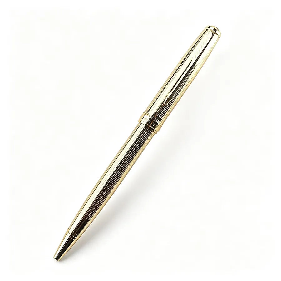 Vintage Metal Ballpoint Pen Luxury Gold Silver Red Business Writing High Quality Twist Ball Pen Office School Gift Quake Z-1