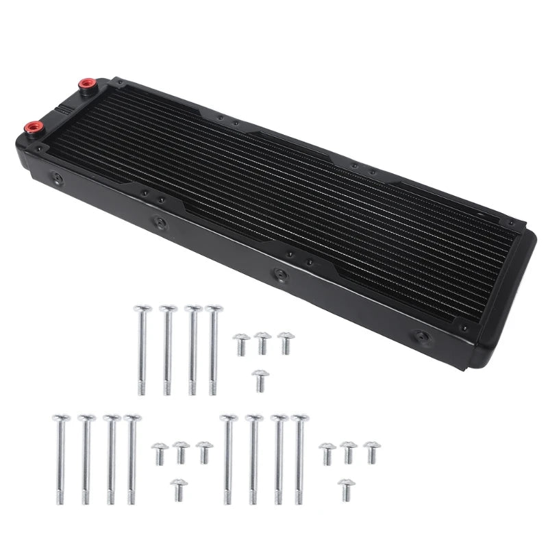 K1KF 360mm 18 Tube Computer Water Cooling Radiator G1/4 Female Thread Heat Dissipation for Computer PC CPU Water Cool System Quake 360mm Thread mouth Aluminum