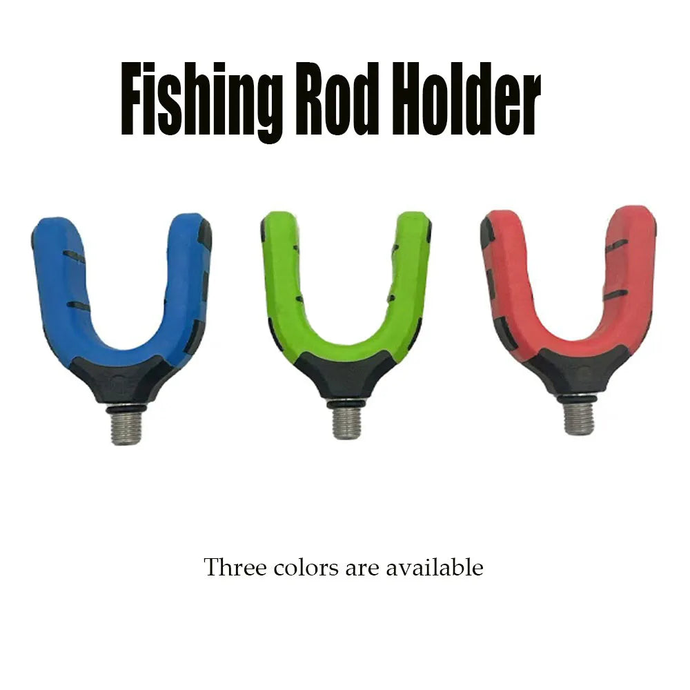 1Pc Rigtrip Heavy-Duty Carp Fishing Rod Rest Head Gripper Holder with Screw Thread, Non-Slip Grip Base - Compatible with Rod Pod Quake