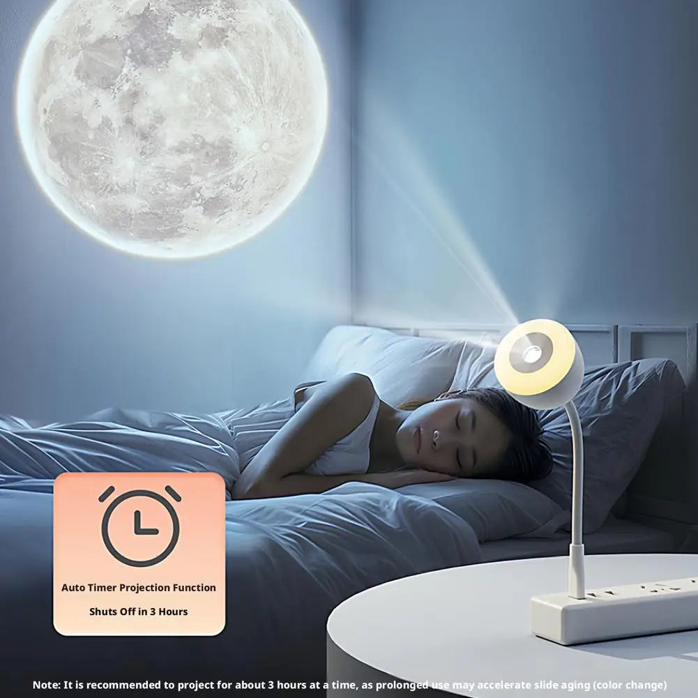 Smart Voice Control Starry Sky Moon Projector Night Light Romantic LED Bedside Lamp with Remote Timer for Bedroom Decor Quake