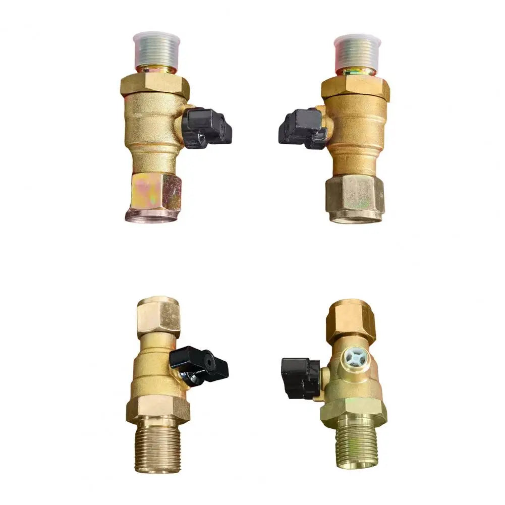 Trailer Front Wheel Air Brake Valve with Spiral Hose Tube, Integrated Emergency Brake Switch Assembly, Truck Brake System Auto P Quake