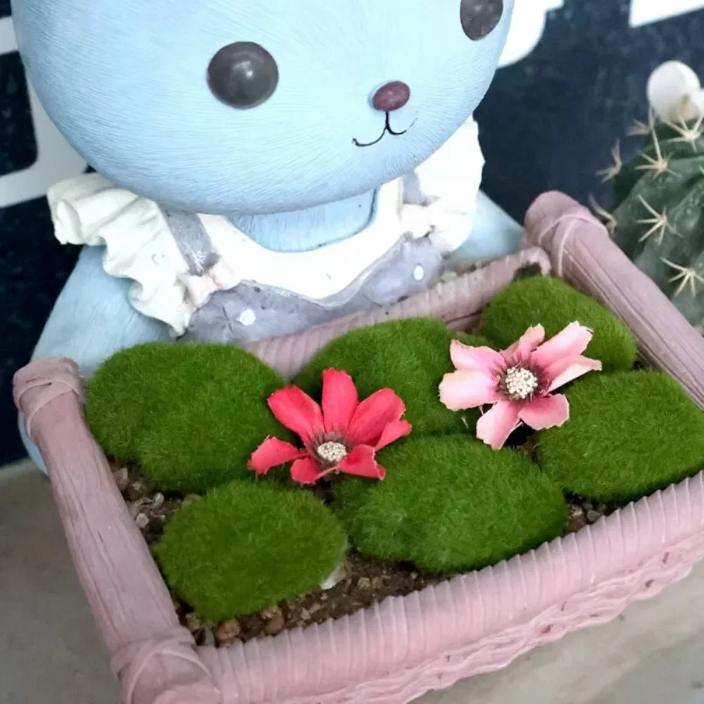 50/5PCS Artificial Foam Moss Rocks Fake Green Moss Stone Micro Landscape DIY Crafts for Home Garden Flower Pot Decoration Stone Quake