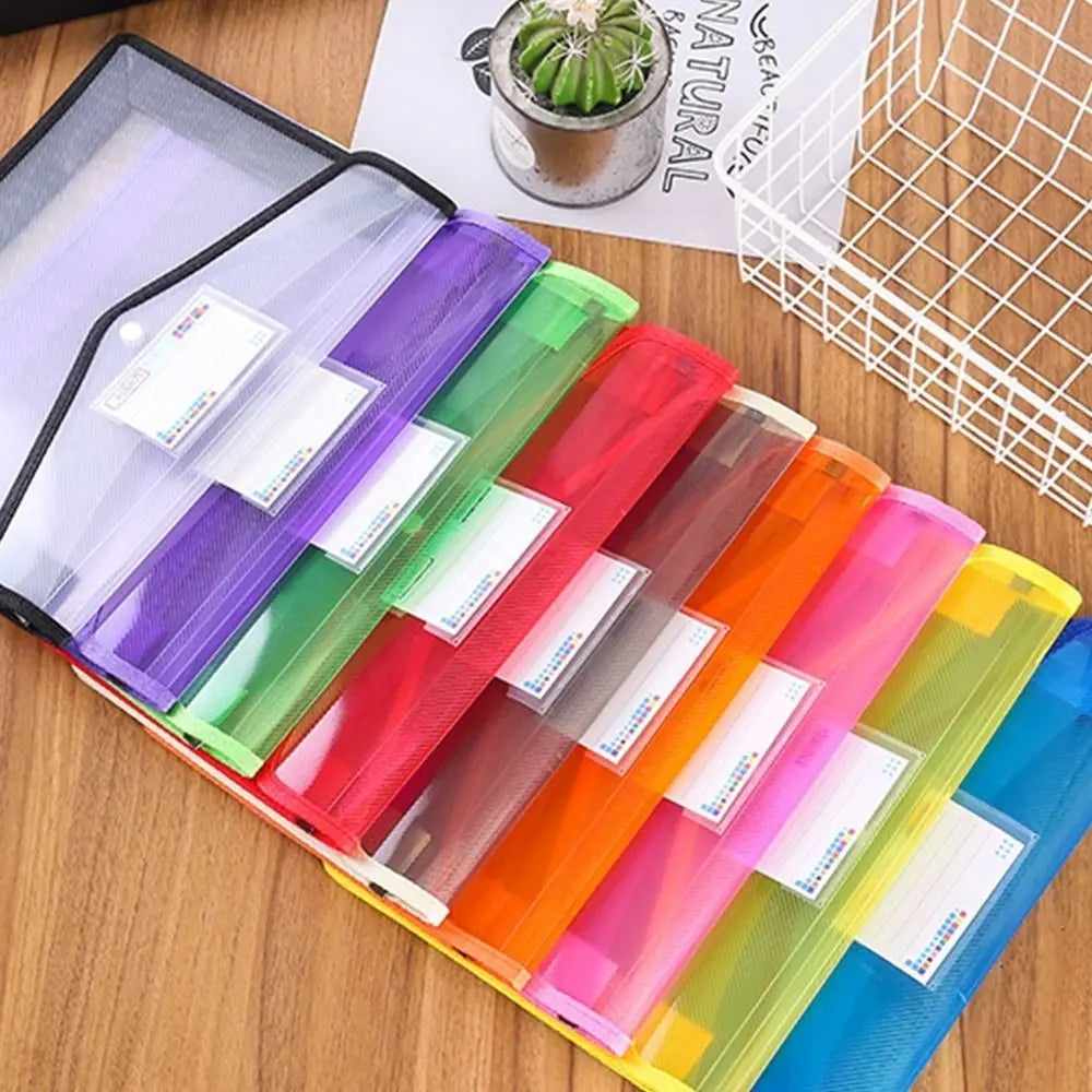 A5 Plastic File Folders Large Capacity Office Document Bag Pouch Envelope Folder Quake
