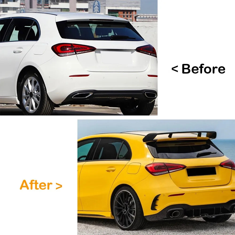For Mercedes Benz A-class W177 A200 A220 A35 AMG Hatchback 2018-2023 Car Rear Bumper Spoiler Side Canard Air Vent Cover Decor Quake