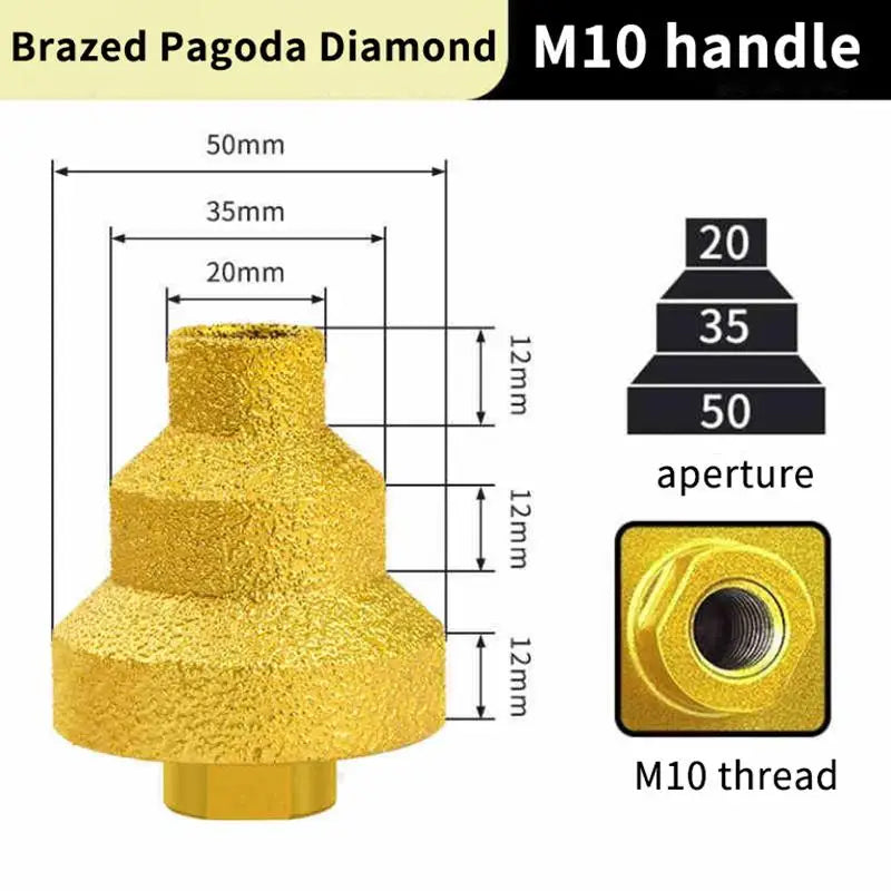 Diamond Brazed Step Hole Reamer Sharp Hard Edge Multifunctional Hole Opener For Angle Grinder Tile Marble Granite Drill Quake A1