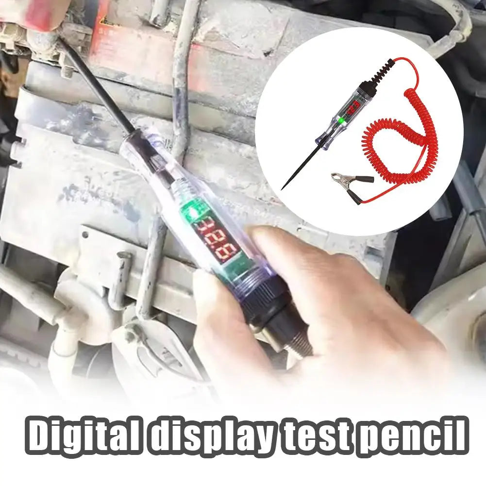 Auto Voltage Tester Pen 3V-90V DC Digital Display Circuit Probe with Fuse Checker for Car Truck Motorcycle Electrical Test Quake