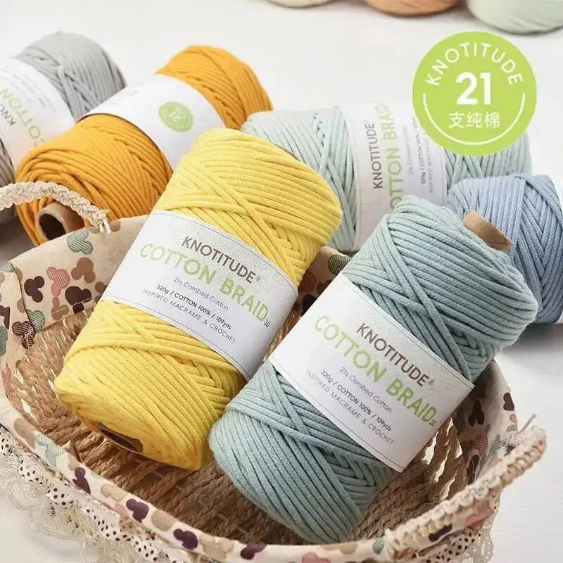 3mm Macrame Braid Cotton Cord 109Yards Pure Cotton Rope For Bracelet Knots, DIY Craft Making 100m Quake