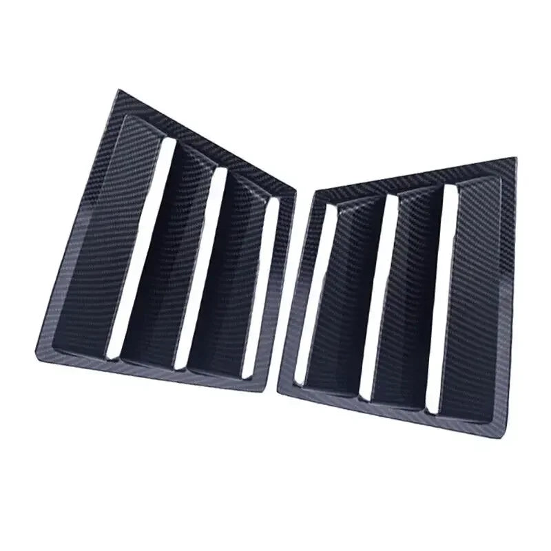 For Mazda 6 Atenza 2014-2021 Car Rear Louver Window Side Shutter Cover Trim Sticker Vent Scoop ABS Carbon Fiber Accessories Auto Quake Carbon
