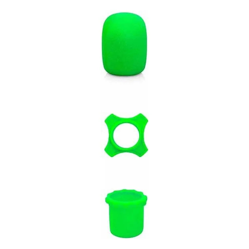 Wireless Handheld Microphone Silicone Ring Anti Rolling,Mic Bottom Rod Sleeve Holder,Microphone Windscreen Sponge Cover Quake style 2 - green