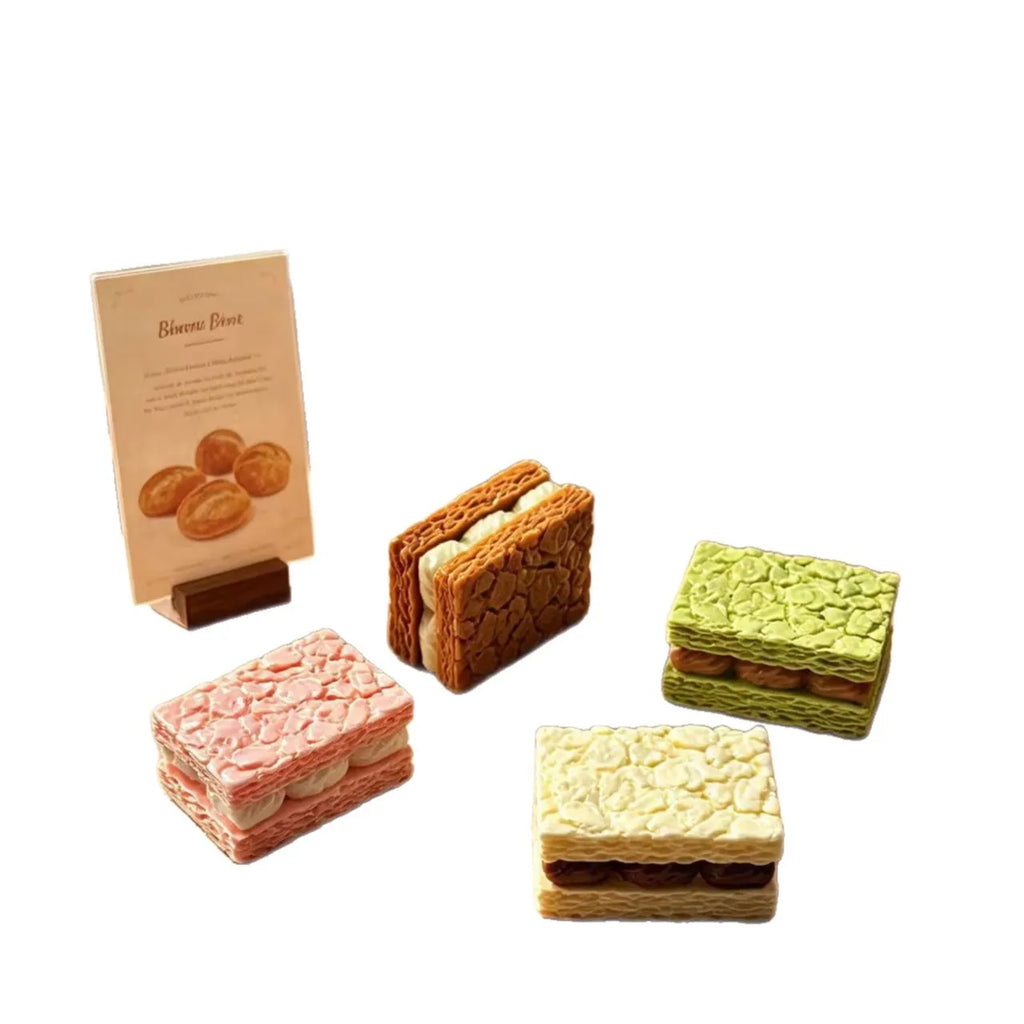 10pcs Sweet Sandwich Cake Resin Simulated Food Play Toys DIY Accessories Micro Landscape For Kitchen Ornament Doll House Decor Quake