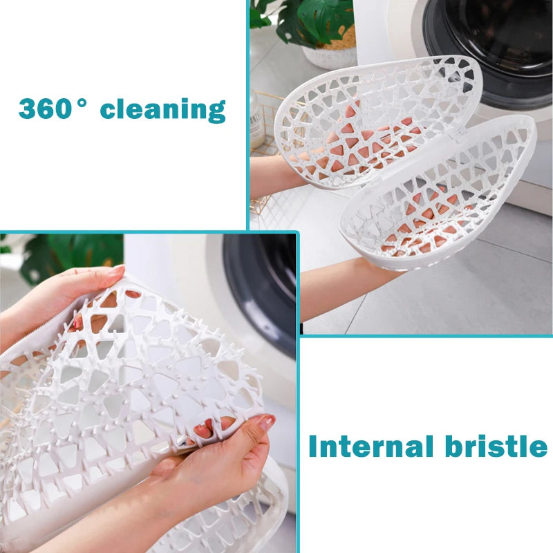 Silicone Wash Shoes Bag Washing Machine Shoes Washing & Drying Bag Anti-deformation Laundry Bag For Shoes Cleaning Protector Quake