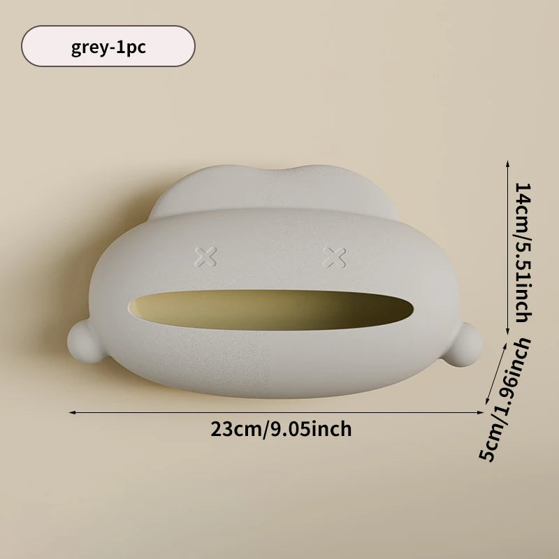 Wall - Mounted Pet Poop Bag Dispenser - Cute Design for Easy Access, Essential Pet Waste Cleaning Accessory, Pet Supplies Quake Grey A0108D
