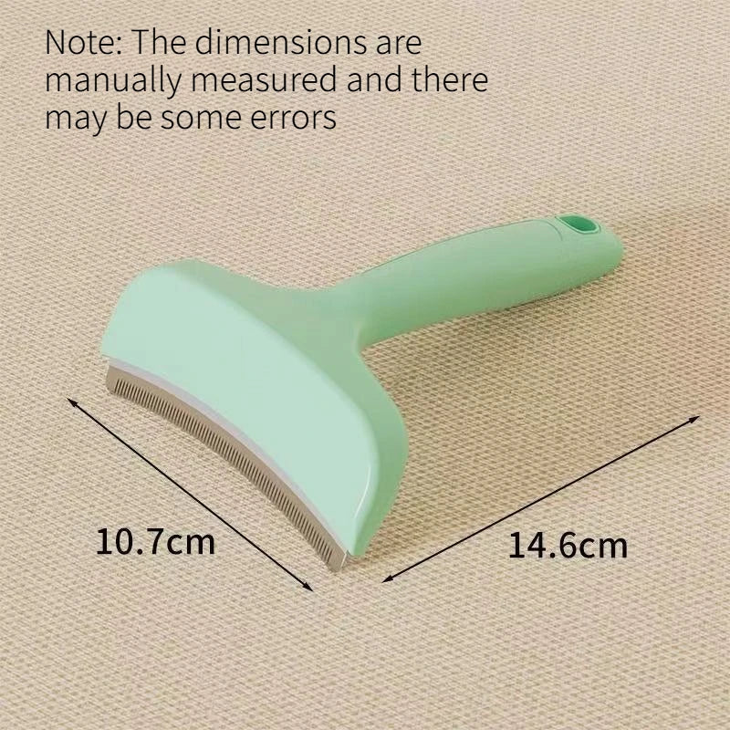 Pet Hair Remover Comb for Cats and Dogs Handle Deshedding Brush Pet Grooming Tool To Remove Loose Fur Pet Deshedding Brush Quake green