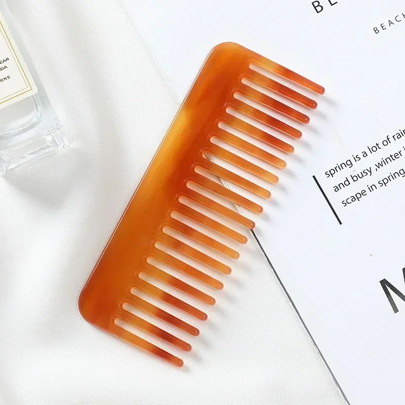 Wide Teeth Acetate Hair Combs Anti-static Massage Hair Brush Hairdressing Colorful Hairdress Salon Styling Traveling Accessories Quake NO.3 11.8x4.6cm