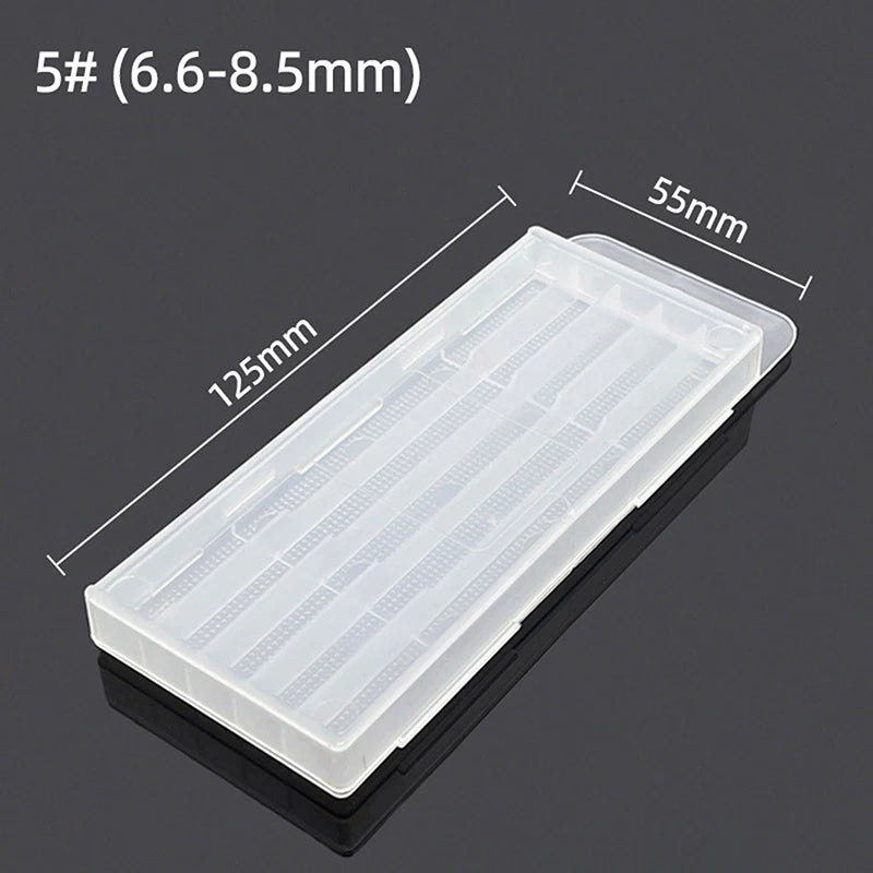 1PCS Transparent 5/10 Hole Plastic Drill Bit Storage Box Empty Tool Organizer for Woodworking Drill Quake A6