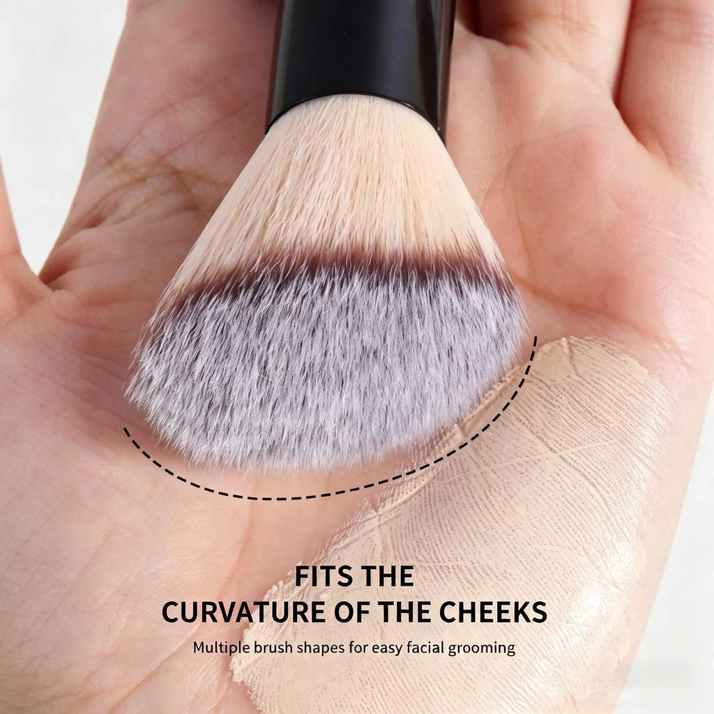 14Pcs Complete Makeup Brush Set Soft Synthetic Hair Foundation Blush Loose Powder Concealer Contour Blending Brushes Portable Tr Quake
