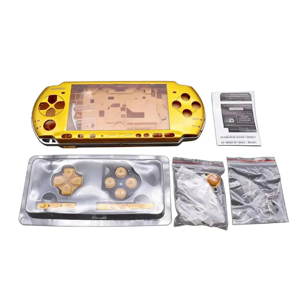 Full Set Housing Shell Case for PSP 3000 PSP3000 03 Version Console Replacement Cover with Buttons Screws Kit Game Accessories 1 Quake golden