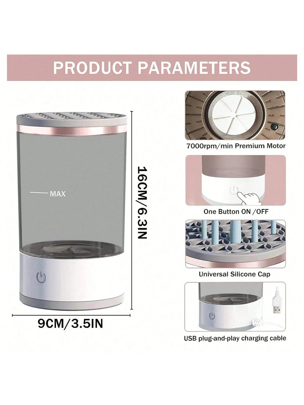Electric Makeup Brush Cleaner Machine Quake