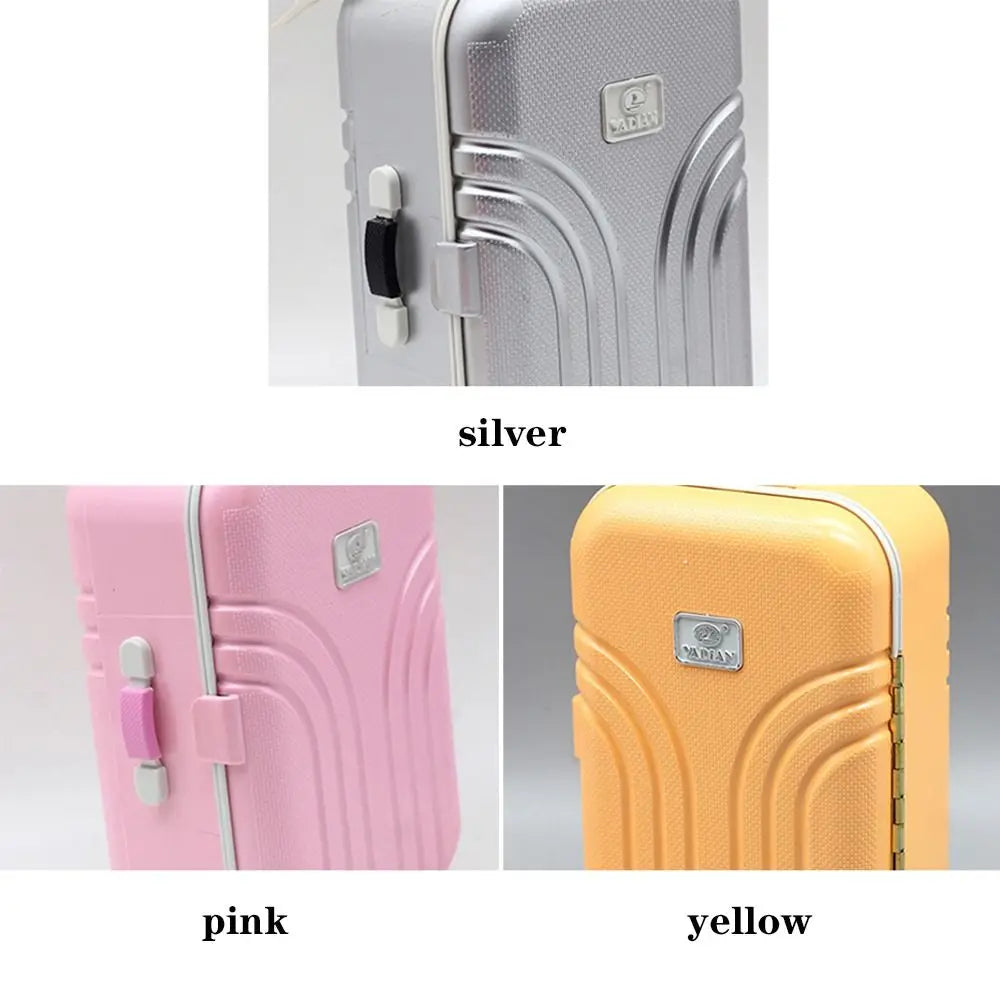 Dollhouse Decor Business Mini Miniature Suitcase Travel Case Trolley For 1/4 1/6 Dolls Quake