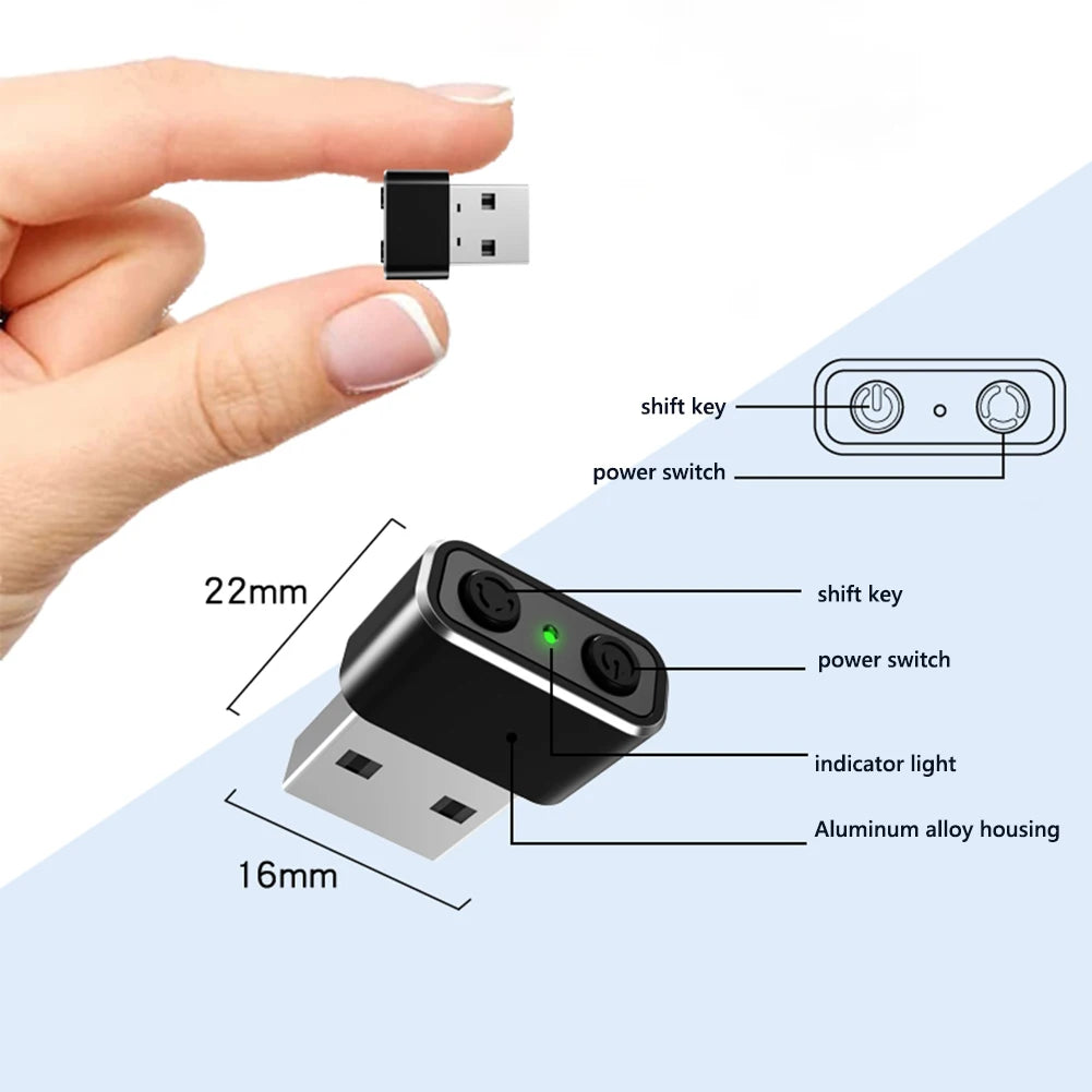 Computer Mouse Jiggler Support Windows and Android USB Mouse Simulator Device with Multi-Track Function for Office and Home Use Quake