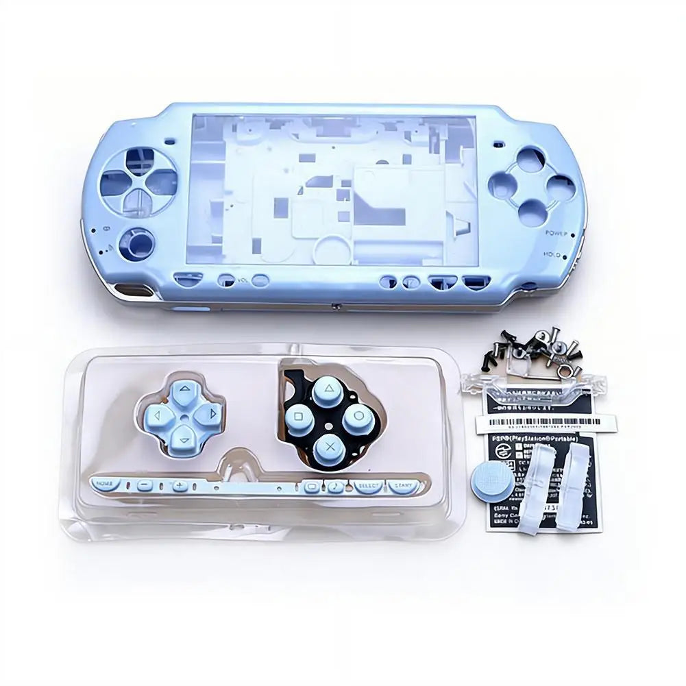 Replacement Full Shell Kit for PSP2000 Console Upper Cover Case Precise Fit Durable ABS Housing Buttons Screws Multi Colors Quake