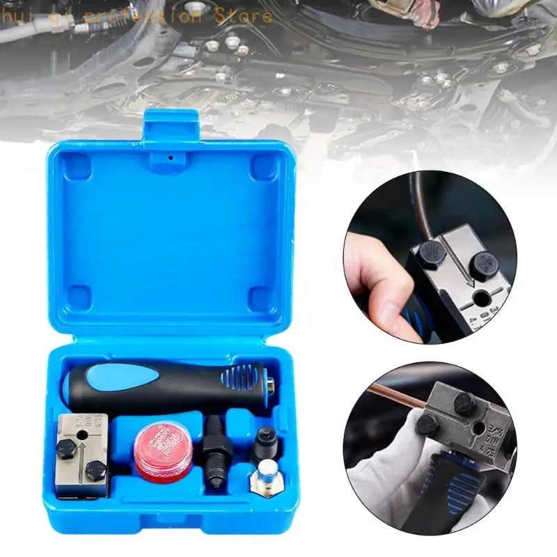 Brake Tubing Forming with Detachable Handle for 3/16 in Repair Work, Manual Single and Double End Tool Set with Mold Compound Quake
