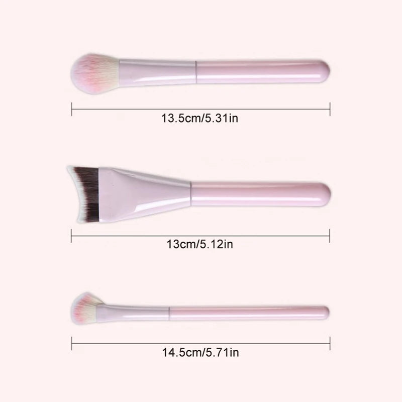 1/8 PCS Makeup Brush Soft Bristles Fish Tail Foundation Brush Eyeshadow Eyeliner Contour Brush Kit Make Up Tools With Bag Quake